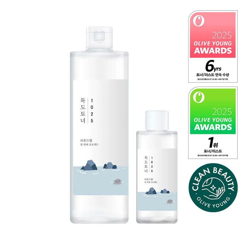 Round Lab 1025 Dokdo Toner 500ml Special Set (+100ml) – Deep Hydration & Mild Exfoliating Toner