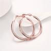 Women's Earrings Rose Gold Plated Hoop Fashion Earrings Set with Zircon Hoop Earrings