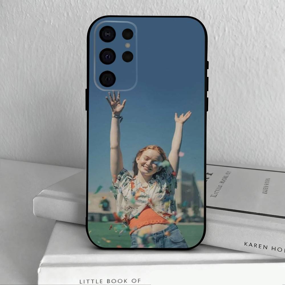 Чехол для телефона A-Actress S-Sadie-E S-Sink-K для Samsung S25,24,23,22,30,21,10,9,Ultra,Plus,Lite,FE,4,5 G Мягкий черный чехол