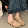 Fashion Crestar Retro Women's Slippers Summer Outdoor Comfortable Casual Slip-On Shoes With Adjustbale Buckle Suede Flat Mules Slides