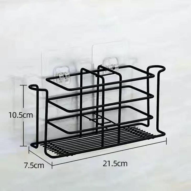 Настенный держатель для зубных щеток без перфоратора, органайзер для зубной пасты, подставка для ополаскивателя для рта, инструменты для ванной комнаты