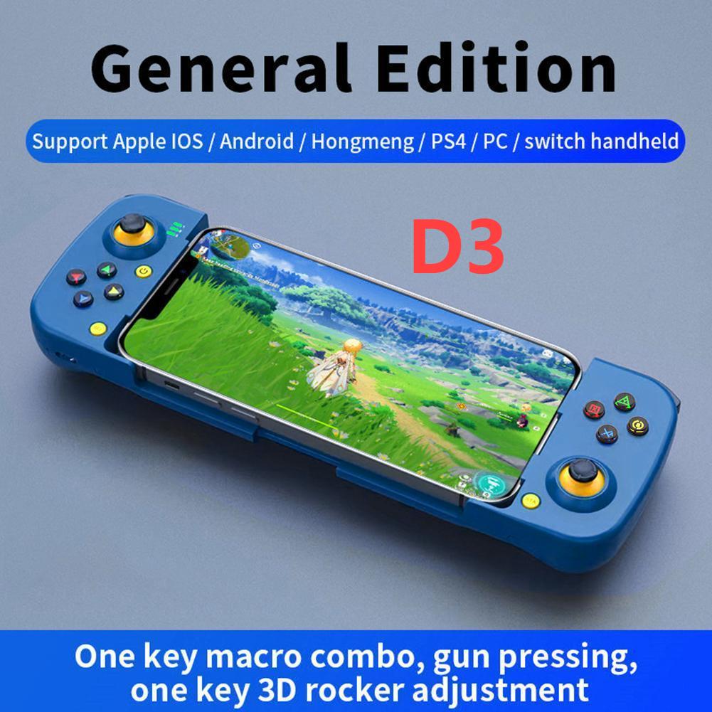 D8 Телескопический мобильный игровой контроллер RGB подсветка Геймпад для мобильного телефона Совместимость с Bluetooth 5.2 для Android ApplePS3 PS4 Switch PC
