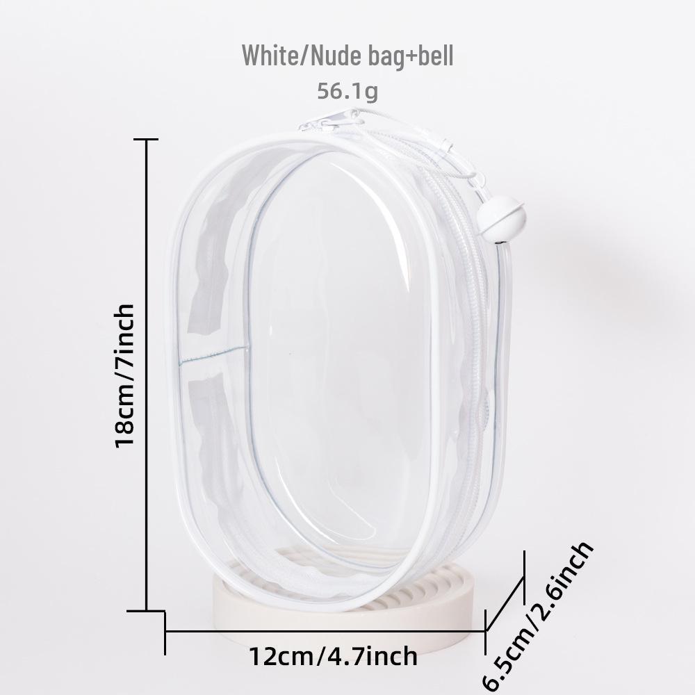High-Transparency Thickened PVC Cotton Doll Storage Bag - Dustproof, Cute, Hanging, Transparent Q Round Design