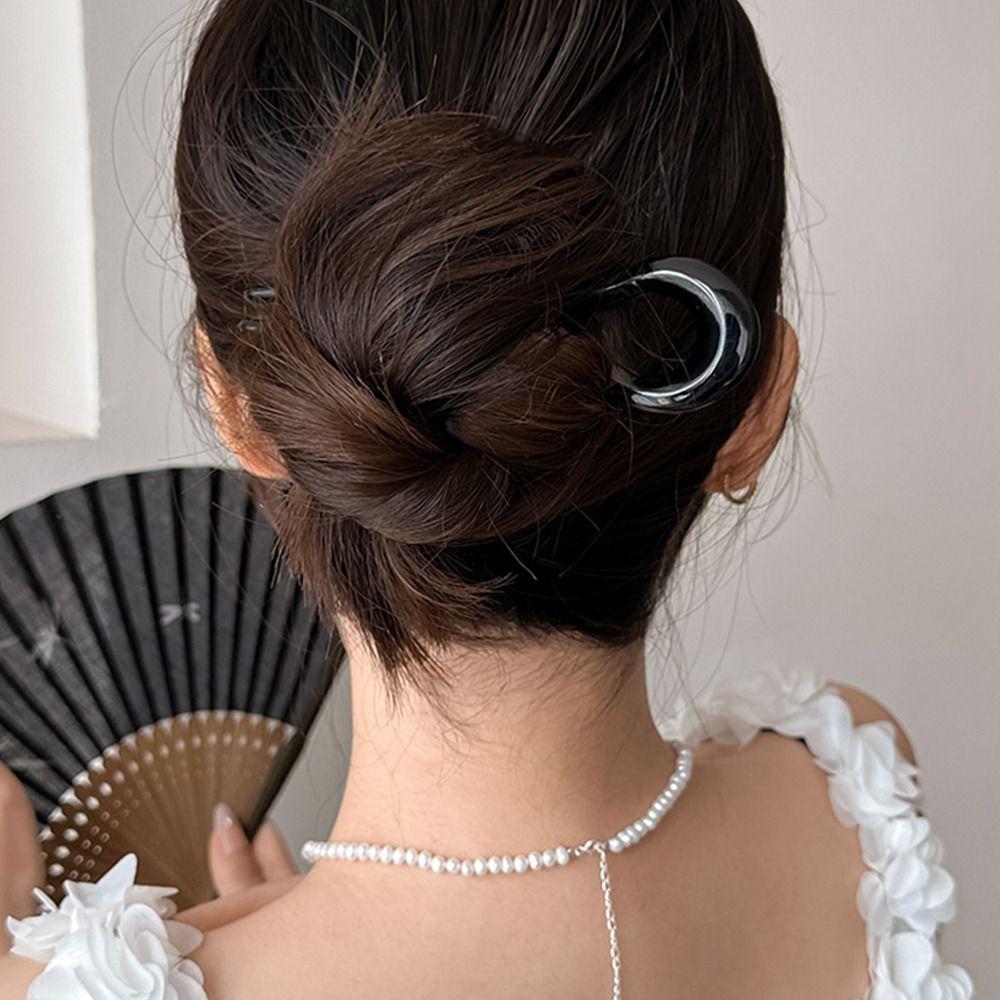 Ацетатная вилка для волос Геометрический дизайн Шпильки для волос Модные пучки для волос Женщины Девочки