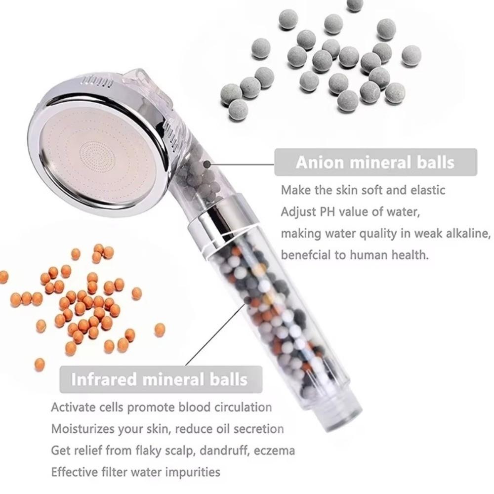 Water Saving High Pressure Shower Head High Pressure Adjustable SPA Showerheads Handheld Anion Filter Function