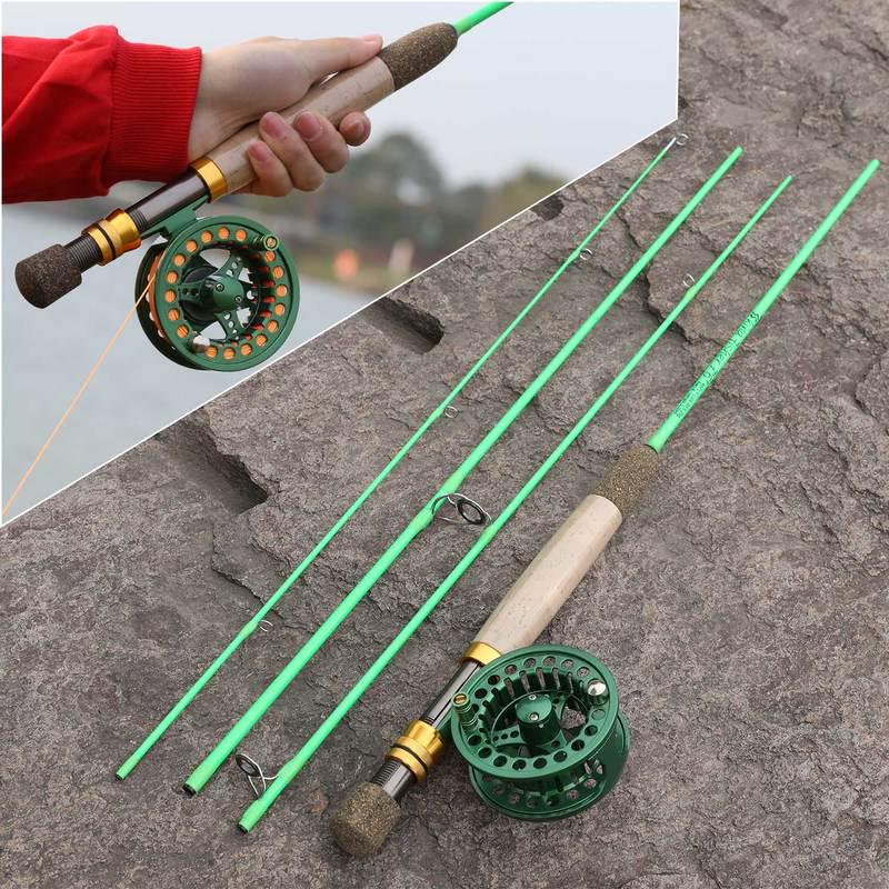 SOUGAYILANG Flying Fishing Set Carbon Fiber Fly Fishing Rod and CNC Machined Metal Fishing Reel
