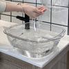 Wash Basin Stylish Transparent Sturdy PET Multipurpose Face Washing Basin for Home M