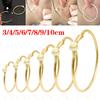 Women Clip Earrings Without Piercing Hoop Earrings Small Big Circle Gold Silver Plating Rings