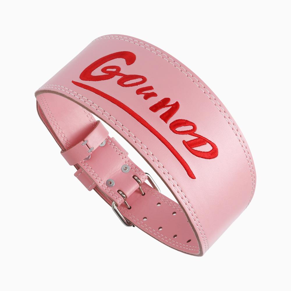 Новый пояс для фитнеса из искусственной кожи с модным дизайном вышивки, мужской и женский пояс для тяжелой атлетики с жестким натяжением, спортивная защита талии и защита талии