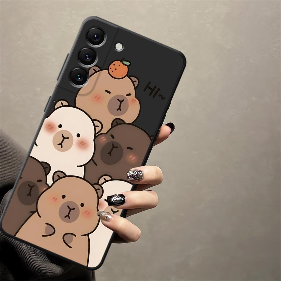 Милый чехол для телефона с капибарой для Samsung Galaxy A55 A57 A06 A37 A12 A53 A73 A05 A52 A23 A25 A51 A70 A15 A13 A16 A41 A50 A36