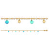 [R5760] - Gold Plated Bracelet 'Sissi' Turquoise Gold - 4 Mm