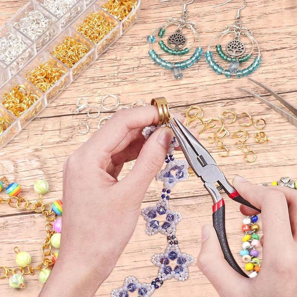 Open Jump Rings Jewelry Findings Set Chain Closure Repair Tools Kit Pliers  Necklaces