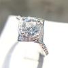 Classic Micro-Set Diamond Craft Women'S Ring Women'S Proposal Wedding Diamond Ring Square Diamond Ring