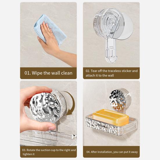 Стеллаж для хранения душевой кабины с присосками, легкая вентиляция, не требуется сверление