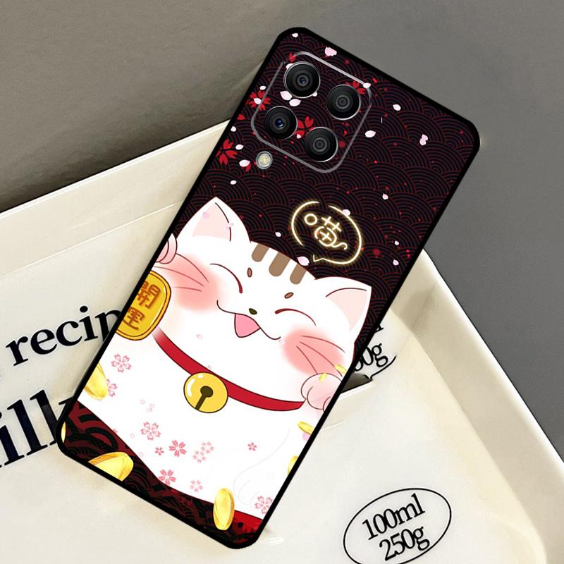 Maneki Neko Lucky Money Cat Case For Samsung Galaxy M14 M34 M54 M56 M16 M36 M13 M15 M35 M55 M11 M31 M53 M51 M12 M32 M52