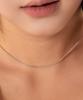 Helene Jewelry Серебряная 925 пробы Плоская Изогнутая Цепь Серебряное Ожерелье (Тип А)