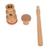 Moxa Stick Burner Holder Rubber Ring Wooden Moxibustion Healing Keeper Box for Joint Arthritis