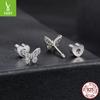 Delicate Butterfly Moissanite Stud Earrings For Women, Simple Mini S925 Silver Versatile Stud Earrings.