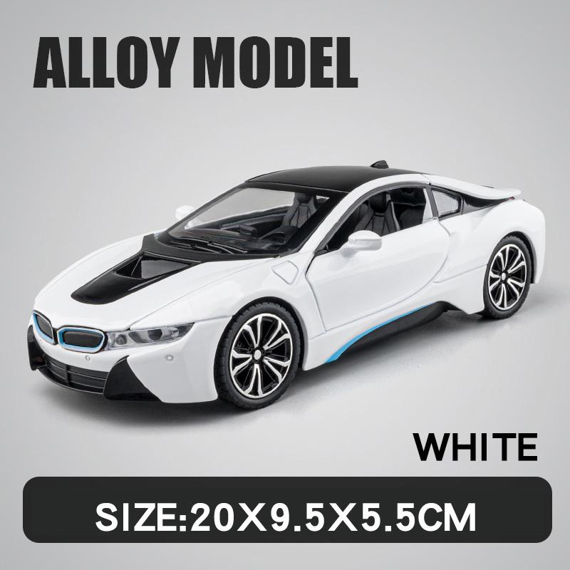 AAXS1 1:22 i8 Спортивный Автомобиль Сплав Литье под Давлением Модель Машинки Коллекция Транспортных Средств Симуляция Звук и Свет Игрушки Машина Детские Подарки на День Рождения