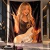Wall Hanging Tapestry,Sabrina Carpenter Printed Fabric Backdrop For Dorm Room Party Decoration