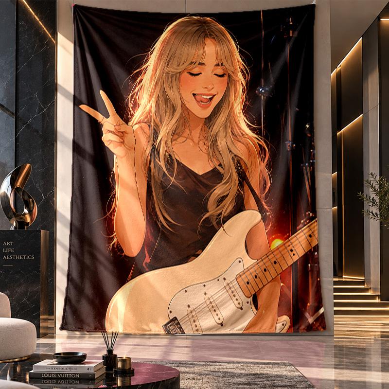 Wall Hanging Tapestry,Sabrina Carpenter Printed Fabric Backdrop For Dorm Room Party Decoration