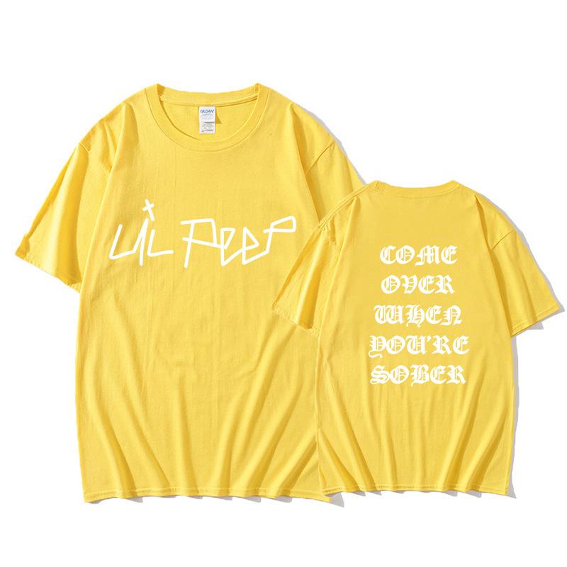 2025 Lil Peep Come Over When You're Sober Tour Concert Vtg Reprint Top T Shirt New Summer Streetwear print Top Cotton T Shirts Men