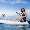 Kayak Seat, 1 Pack 65 mm Thick, Universal Paddle Board Seat with Back Support, Sit-on-Top Soft Padded Cushion with Storage Bag & Adjustable Straps for