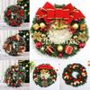 Christmas Wreath for Front Door Champagne Gold Window Wall Door Decoration Christmas Garland Ornament Halloween Party Supplies
