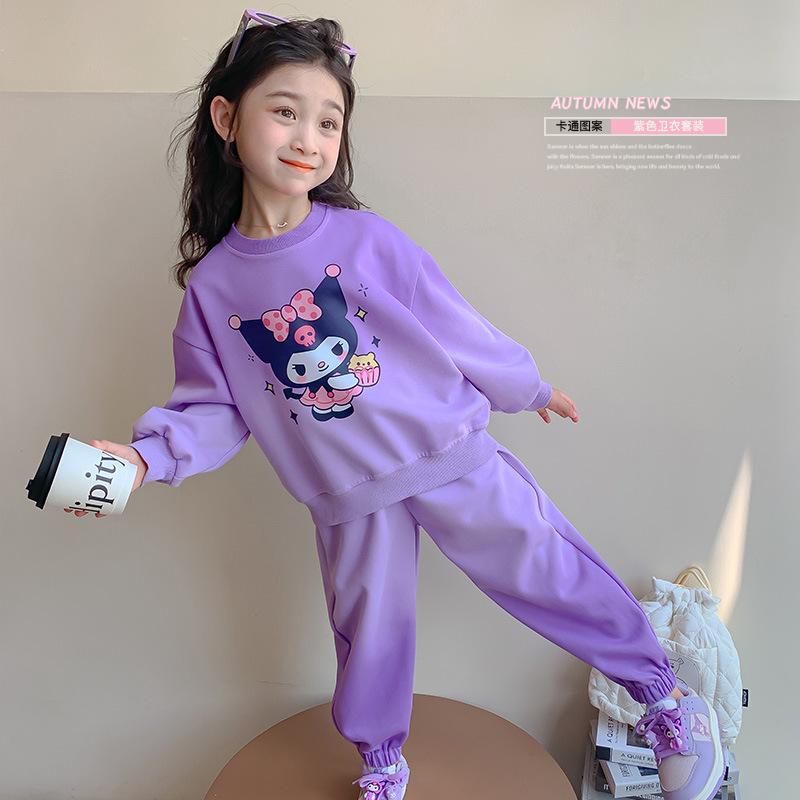 Baby Girl Spring Autumn Fashionable Cute Sweatshirt Two Piece Set