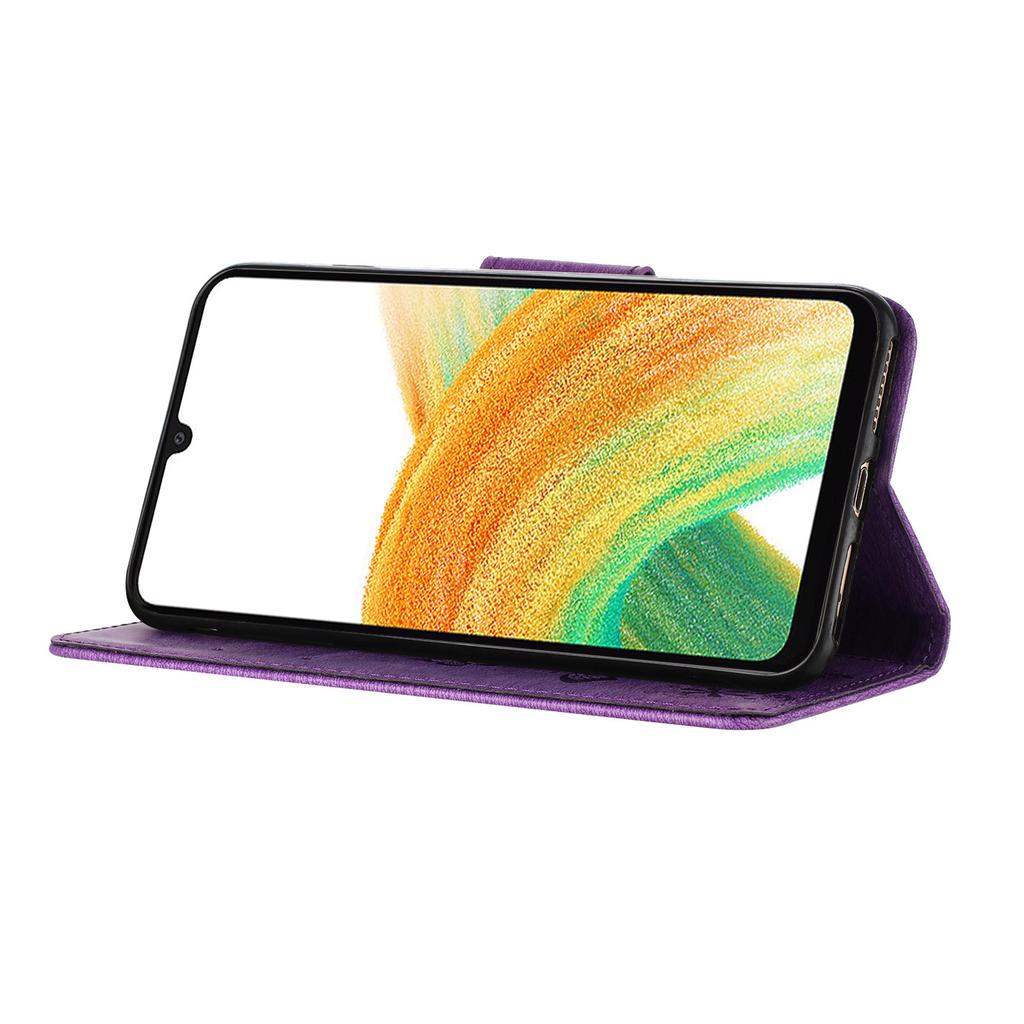 Чехол для Samsung Galaxy A16 5G/A16 4G Бабочки Цветок Кожаный Кошелек Книжка Чехол для Телефона