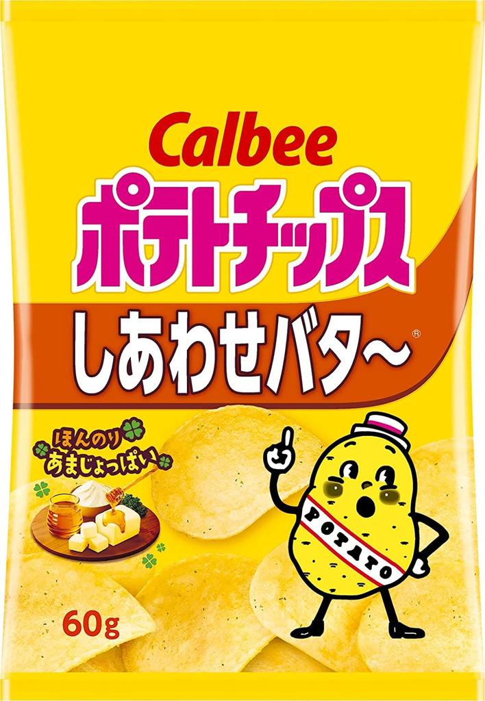 Картофельные чипсы Calbee Happy Butter ~ 60 г x 12 пакетиков