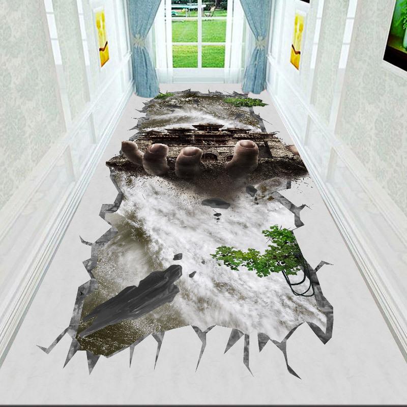 3D Гостиная Красивый Пейзаж Напольный Коврик Ковер Спальня Полноразмерная Кровать Прикроватный Коврик Для Ползания Журнальный Столик Входная Дверь Коврик