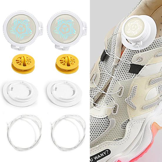 Automatic Buckle Rope Shoe Metal Wire Swivel Shoelaces Mini Size Lightweight Easy To Install Quick Lock Shoestrings Accessories