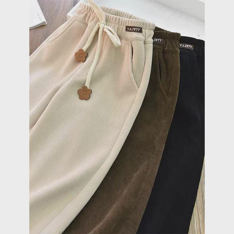 Широкие брюки из вельвета и вельвета для девочек — плотные, стильные и повседневные на осень/зиму