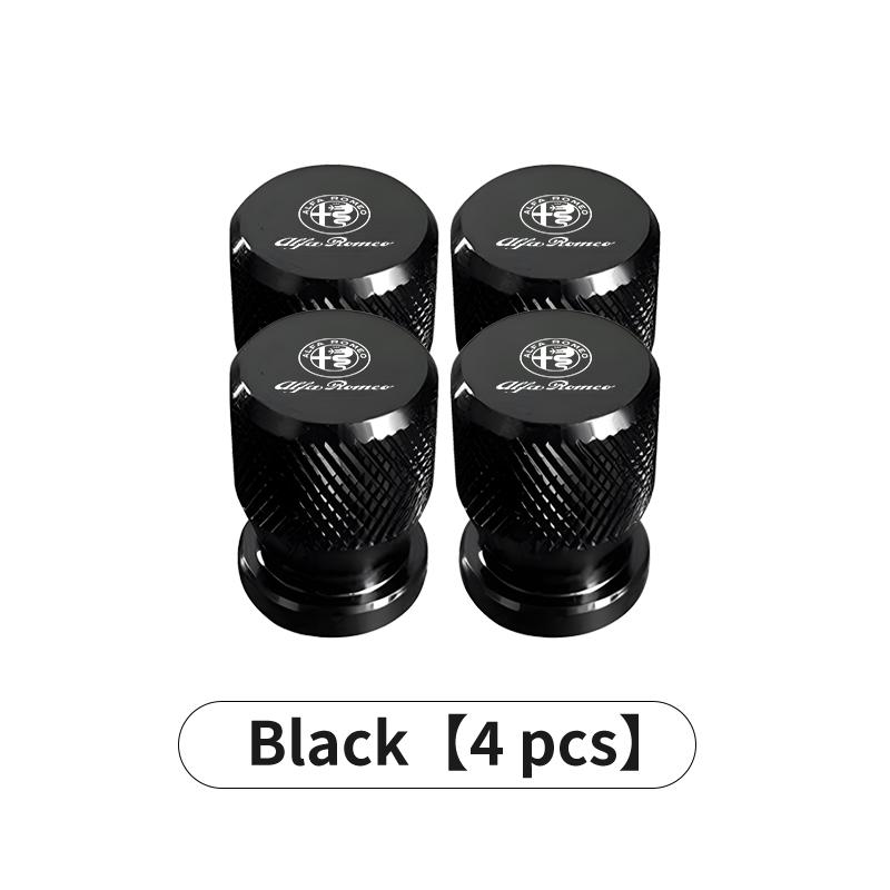 WTOM1 For Alfa Romeo 4PCS Aluminum Car Wheel Tire Valve Cap Cover Airdust Waterproof Giulietta 940 2010-2014 2015 2016 2017