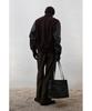 YOUTH Double Trimming Wide Pants - Brown Check