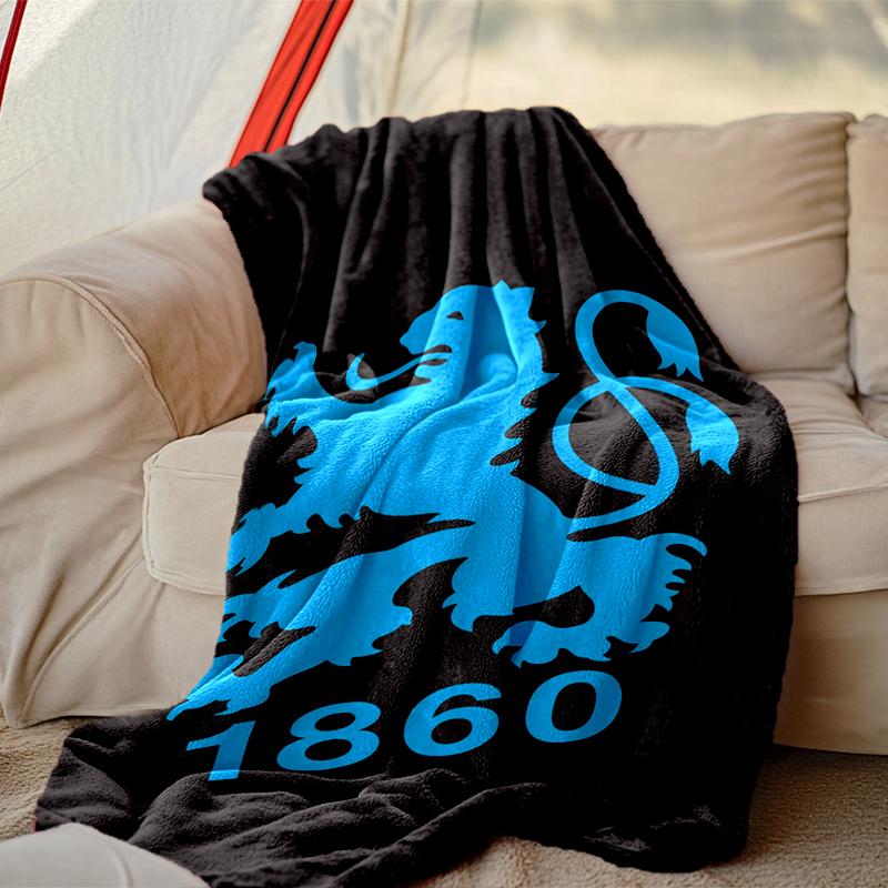 Rangers FC Pattern Blanket, Cozy Blanket for All-Season Comfort on Sofas, Beds, Office, Car, Camping and Travel