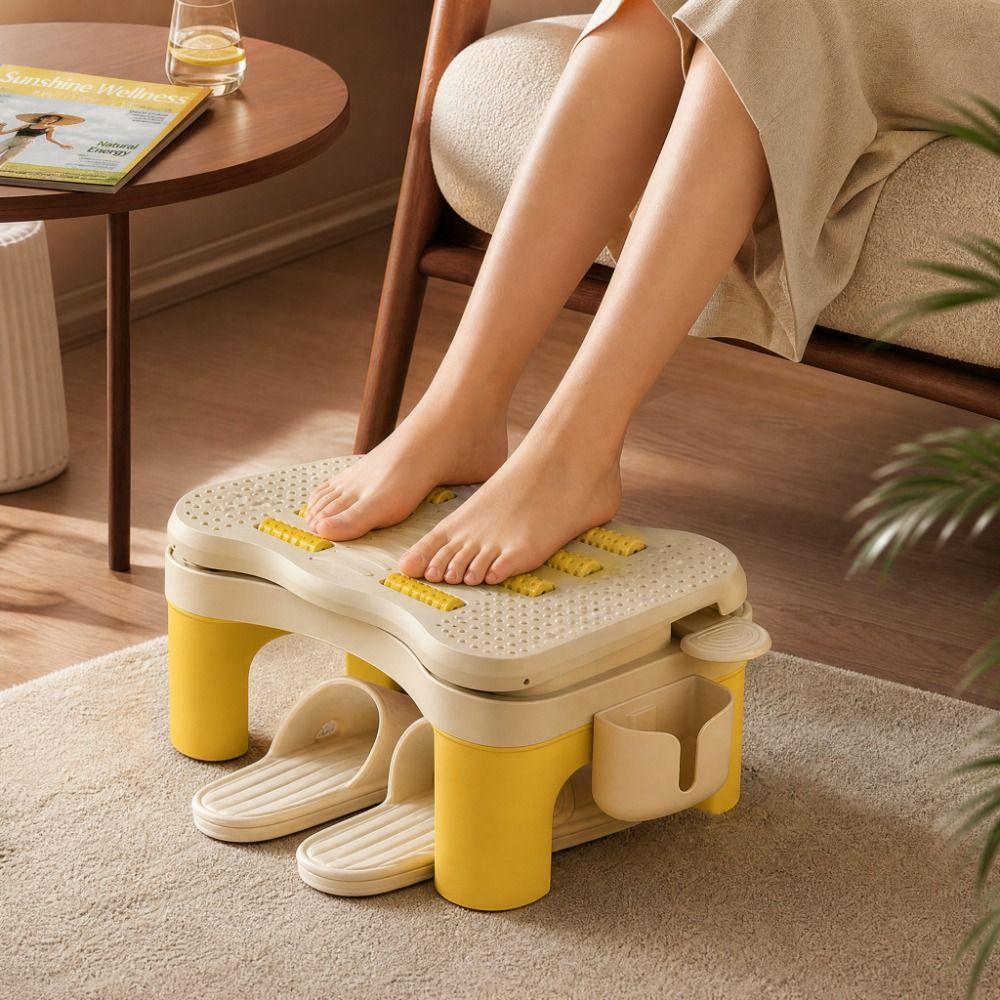 Hollow Out Under Desk Footrest Nonslip Bottom Foot Stool Adjustable Footstool Home Study