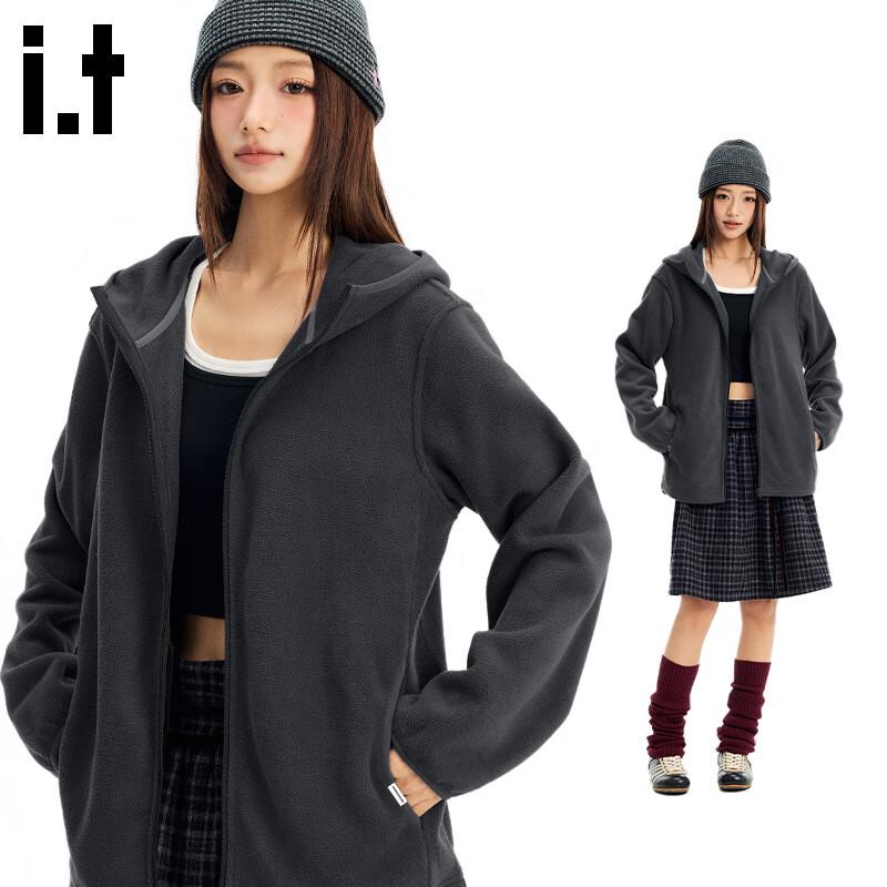 Fingercroxx IT Unisex Winter Fleece Hooded Cardigan Jacket