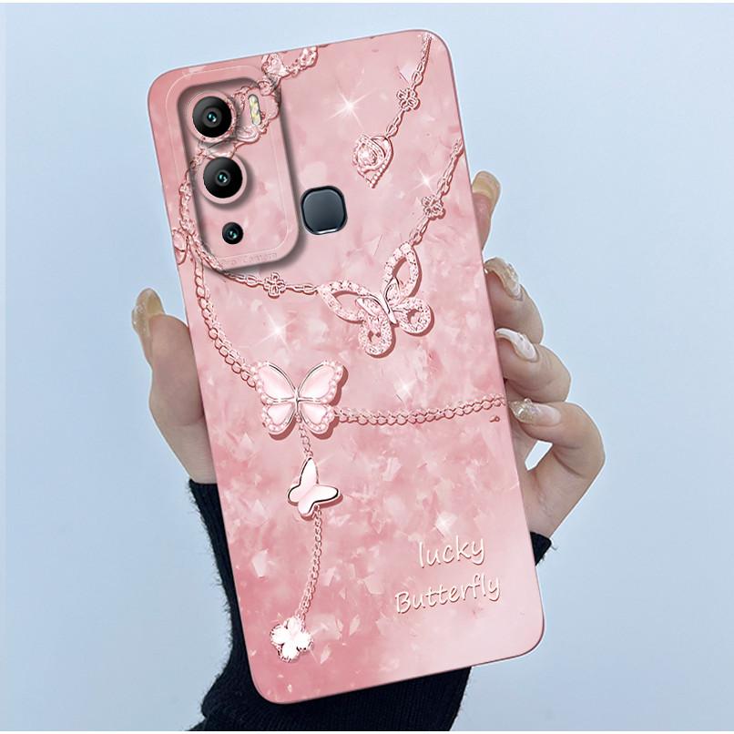 Чехол для Infinix Hot 12i hot 12 Play Задняя крышка Цветок бабочки Мягкие силиконовые чехлы для Infinix Hot12i 12Play Hot12 Телефон Funda
