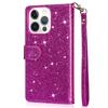 Чехол-книжка из блестящей кожи на молнии для Xiaomi 13/12 + чехол для мобильного телефона Redmi Note 12 с однотонным покрытием