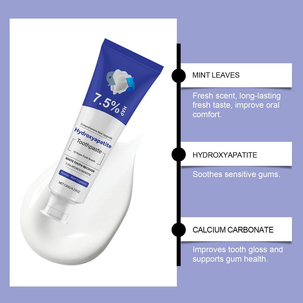 Brightening And Moisturizing Toothpaste For Teeth Care: Gentle Gingival Care, Removal Of Stains And Calculus, Fresh Breath, Teeth Whitening