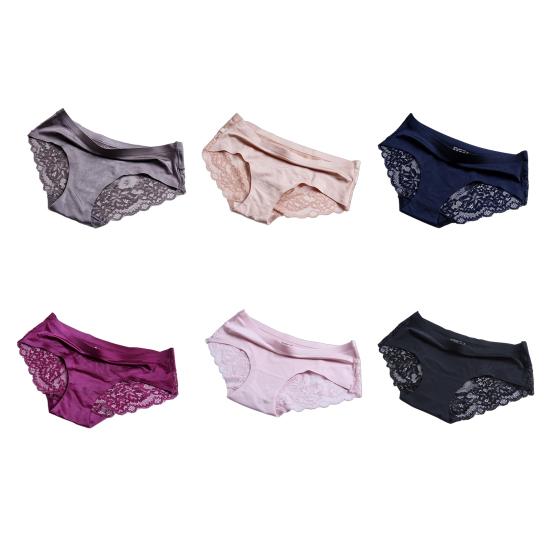 Бесшовное женское нижнее белье, шелковистые невидимые трусы-хипстеры средней посадки, кружевные, атласные, эластичные трусики-бикини