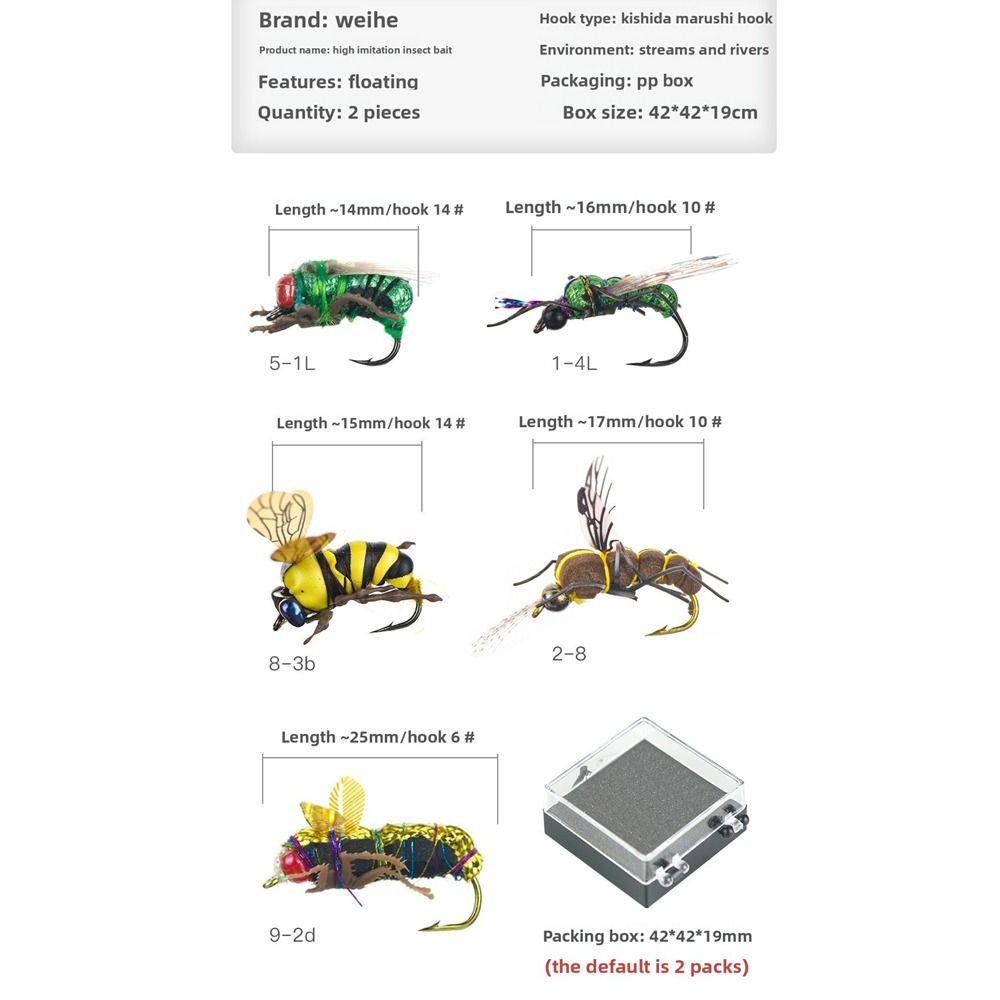 Крючок в комплекте Искусственная приманка для нахлыста Плавающая функция Реалистичные мушки Приманка Ловля окуня
