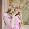26inch Princess Curly Wavy Long Brown Sleeping Beauty Aurora Cosplay Wig for Halloween Christmas School Thanksgiving Day