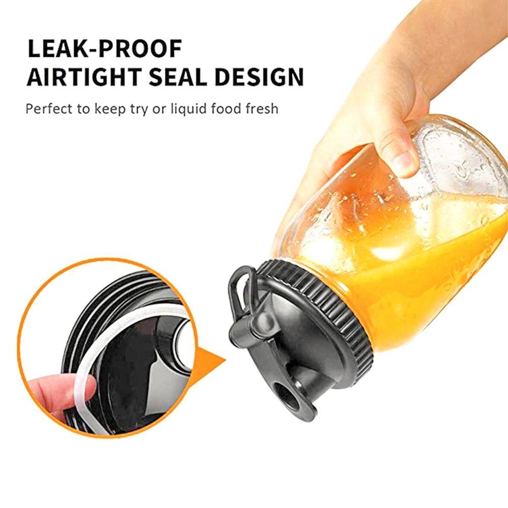 For Wide Mouth Jar Kitchen Tool 86mm 70mm Mason Jar Lid Spout Lid Seal Bottle Cover with Pou R Hole