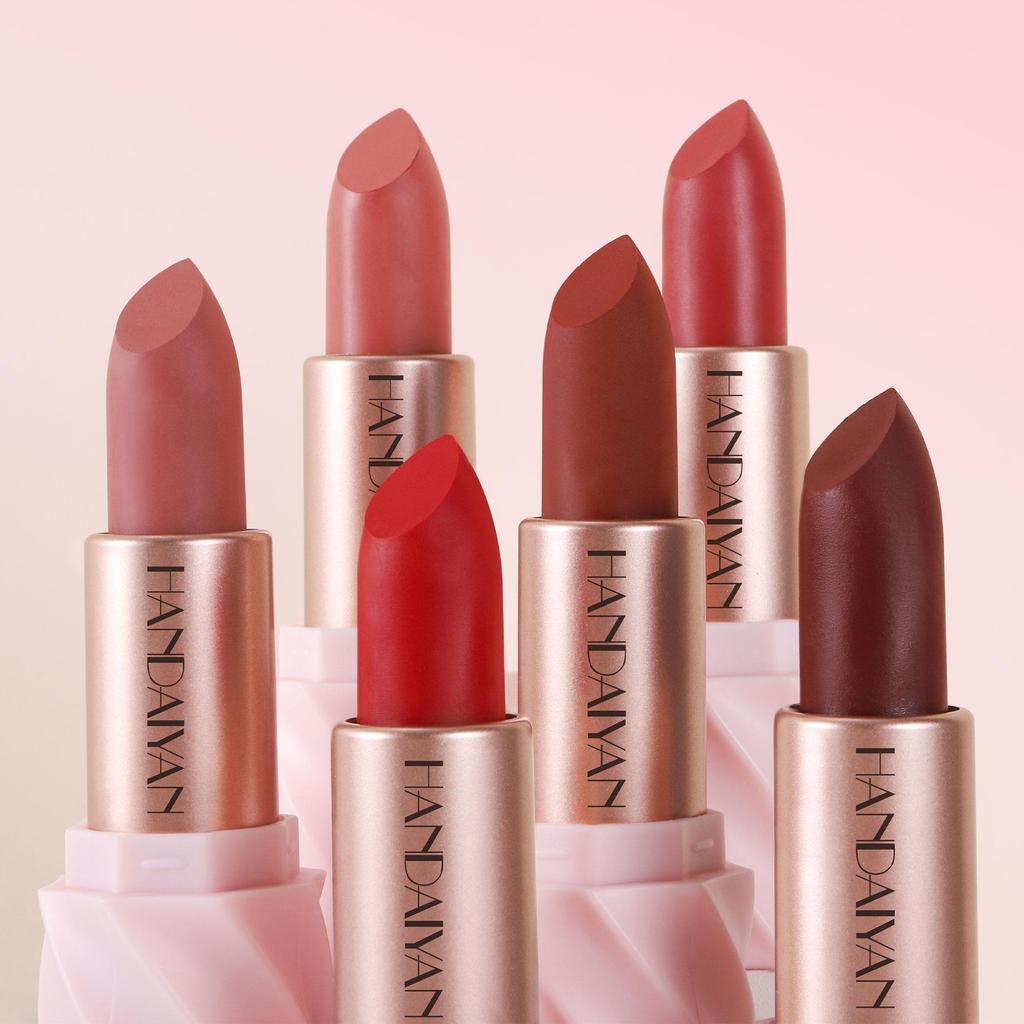 6 Цветов Смелая и Интенсивная Блестящая Металлическая Губная Помада Перламутровый Оттеночный Бальзам для Губ, Стойкий Макияж для Губ Senior с Матовым Покрытием, Подарки