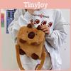Stylish Capybara And Raccoon Plush Backpack Versatile Large Capacity For School Use