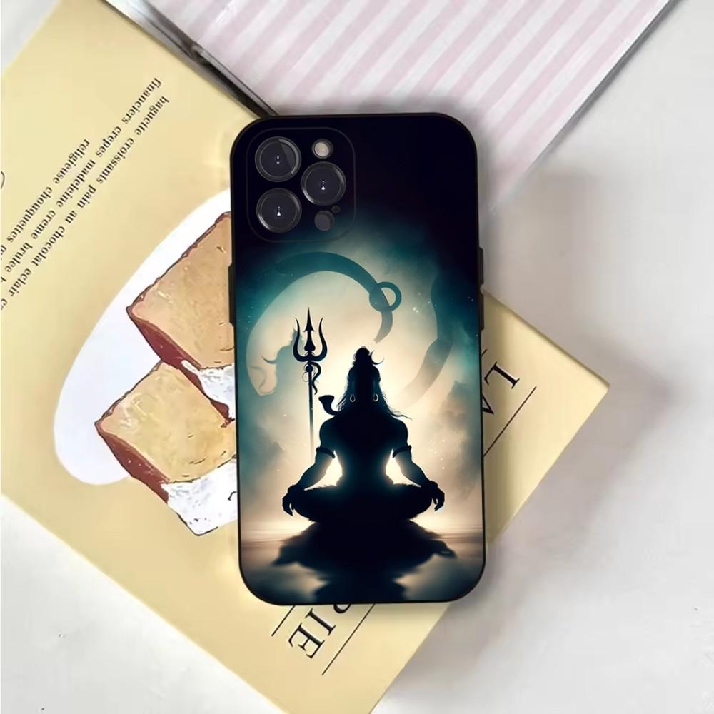 Чехол для телефона Lord Shiva Mahadev Of India для iPhone 16,15,14,13,12,11,Pro,X,XS,Max,XR,Plus,Mini Мягкий черный чехол