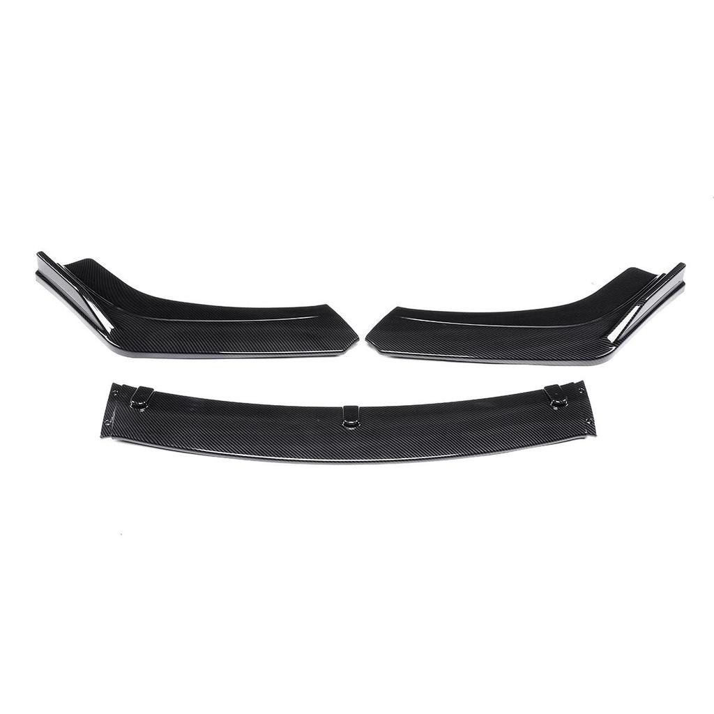 Glossy Black Front Lip for 2016-18 Honda Civic Splitter Corner Caps Body Kit